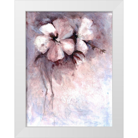 Maroon Calm White Modern Wood Framed Art Print by Charest, Doris