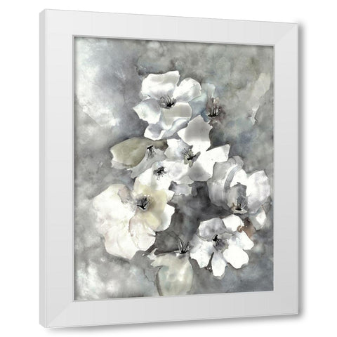 Mundane Florals 1 White Modern Wood Framed Art Print by Charest, Doris