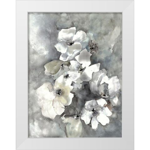Mundane Florals 1 White Modern Wood Framed Art Print by Charest, Doris