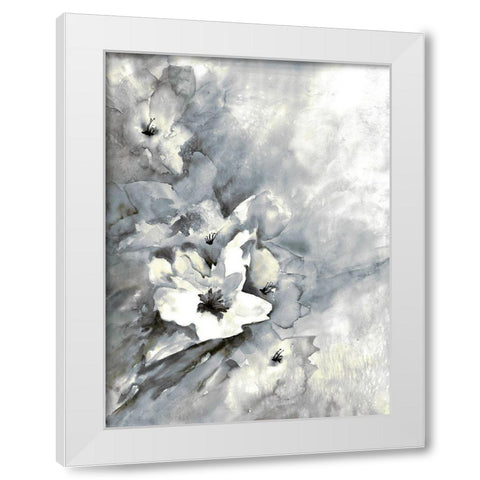 Mundane Florals 2 White Modern Wood Framed Art Print by Charest, Doris