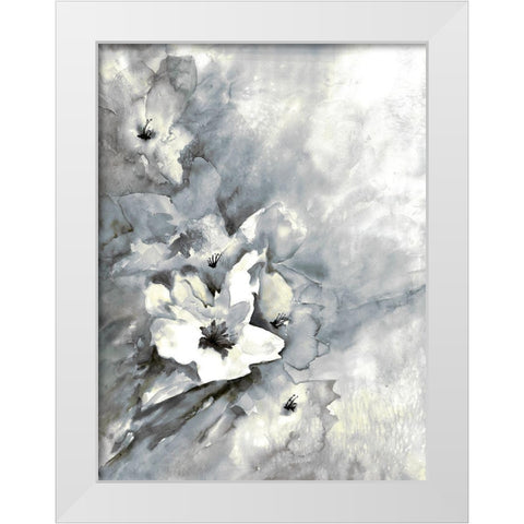 Mundane Florals 2 White Modern Wood Framed Art Print by Charest, Doris