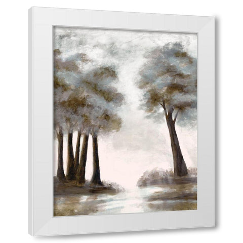 Wooded Vista White Modern Wood Framed Art Print by Charest, Doris