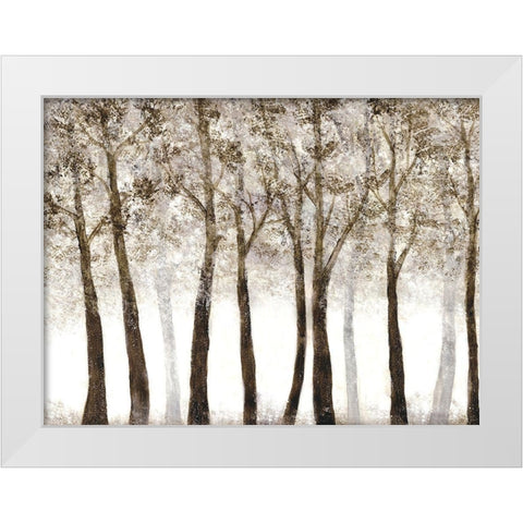 Wooded Grove White Modern Wood Framed Art Print by Charest, Doris