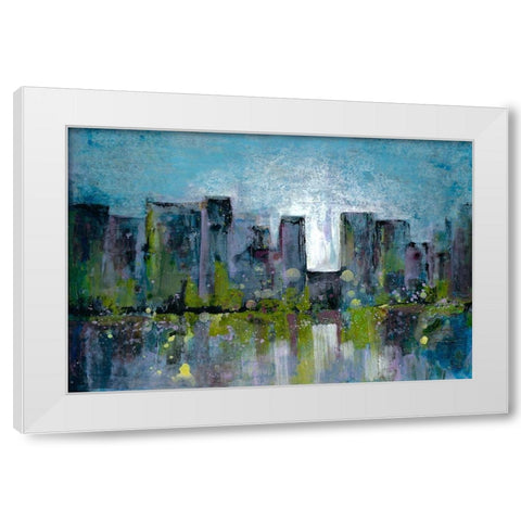 City Nights 2 White Modern Wood Framed Art Print by Charest, Doris