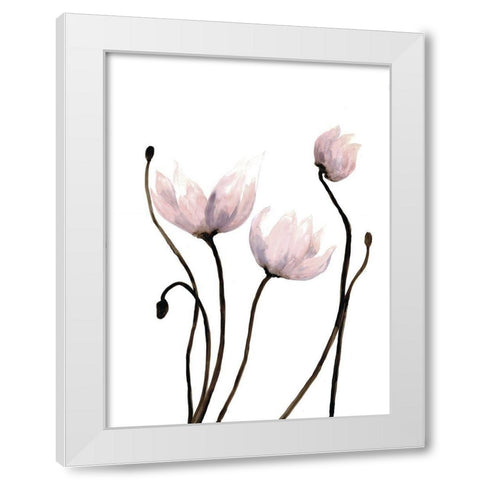 Fresh Growth 2 White Modern Wood Framed Art Print by Charest, Doris