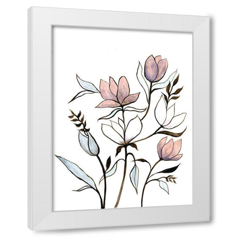 Rising Sprout 2 White Modern Wood Framed Art Print by Charest, Doris
