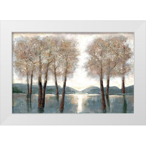 Approaching Woods White Modern Wood Framed Art Print by Charest, Doris