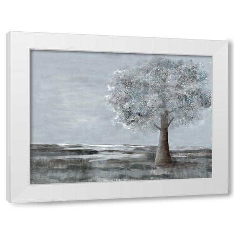 Solitary Beauty 1 White Modern Wood Framed Art Print by Charest, Doris