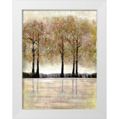 Serene Forest White Modern Wood Framed Art Print by Charest, Doris