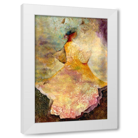 Flourished Dancer 2 White Modern Wood Framed Art Print by Charest, Doris
