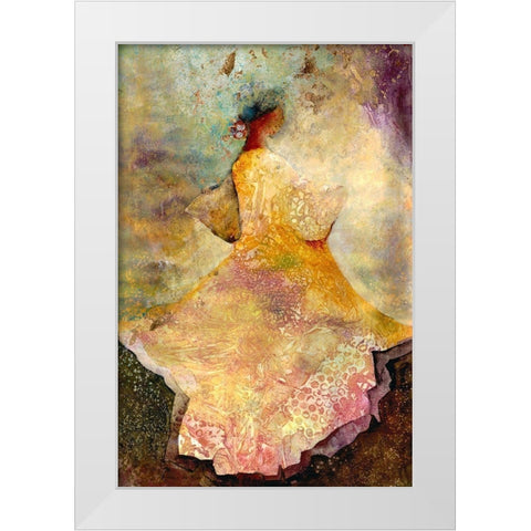 Flourished Dancer 2 White Modern Wood Framed Art Print by Charest, Doris