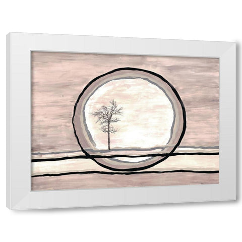 Uninhabited Horizon White Modern Wood Framed Art Print by Charest, Doris