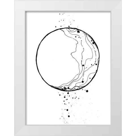 Eclipsed Vision White Modern Wood Framed Art Print by Charest, Doris