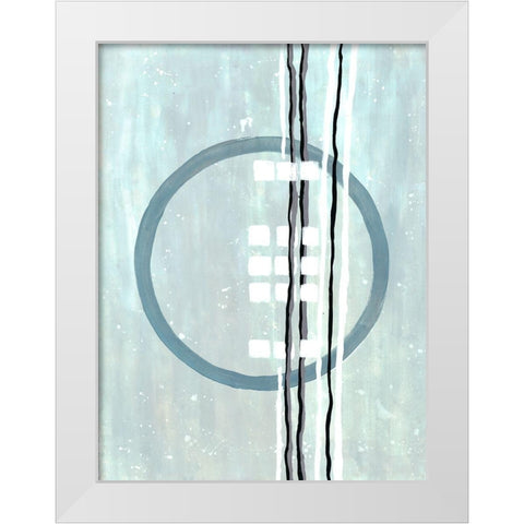 Threaded Loop White Modern Wood Framed Art Print by Charest, Doris