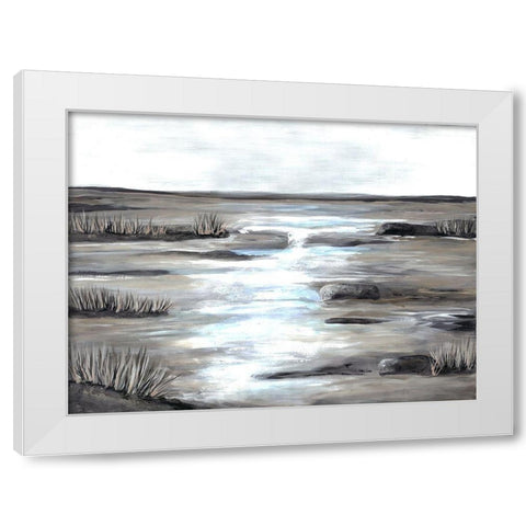 Marsh Scene 2 White Modern Wood Framed Art Print by Charest, Doris