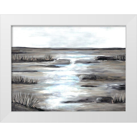 Marsh Scene 2 White Modern Wood Framed Art Print by Charest, Doris