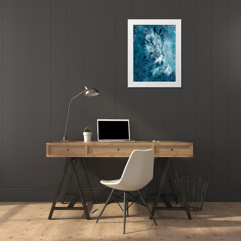 Ocean Depths White Modern Wood Framed Art Print by Charest, Doris