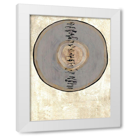 Oriental Disk 1 White Modern Wood Framed Art Print by Charest, Doris