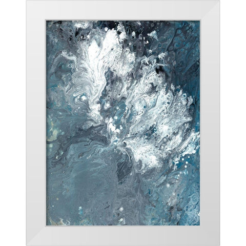 Restless Waves White Modern Wood Framed Art Print by Charest, Doris