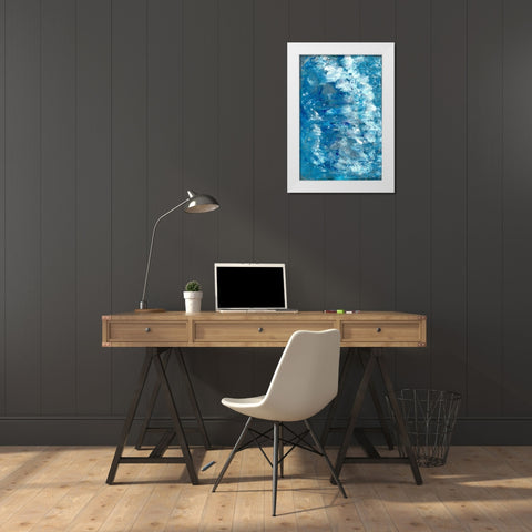 Relentless Flow White Modern Wood Framed Art Print by Charest, Doris