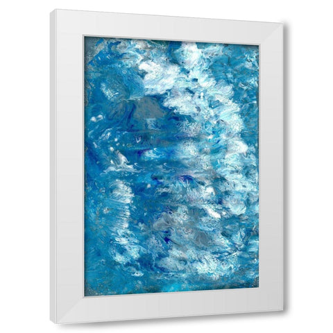 Relentless Flow White Modern Wood Framed Art Print by Charest, Doris