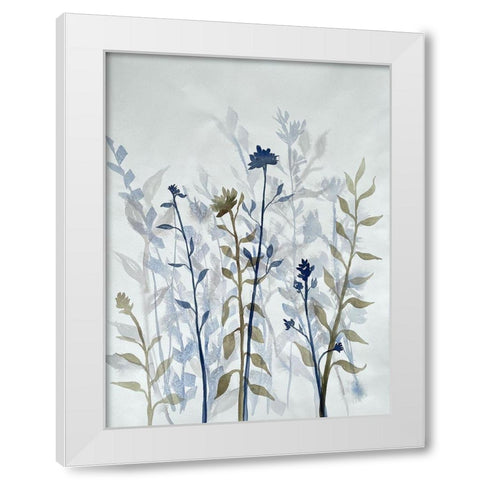Blue Lit Growth 2 White Modern Wood Framed Art Print by Charest, Doris