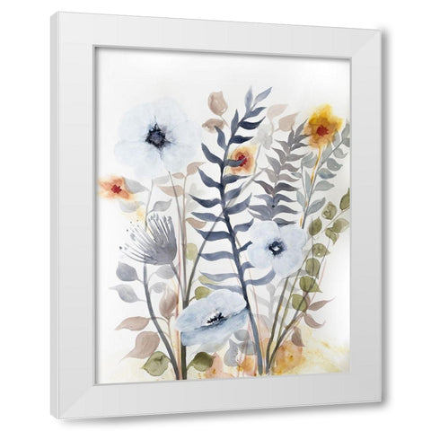 Floral Embrace 2 White Modern Wood Framed Art Print by Charest, Doris