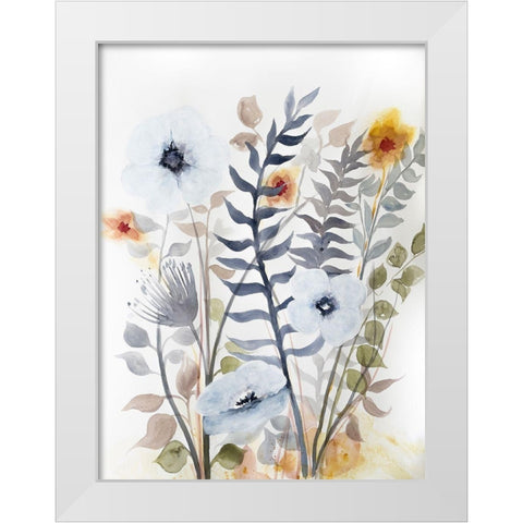 Floral Embrace 2 White Modern Wood Framed Art Print by Charest, Doris