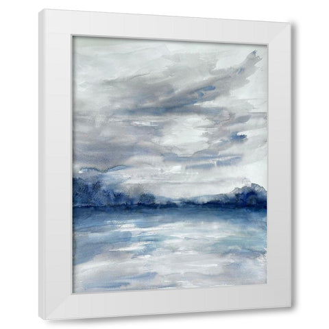 Stormy Shores 1 White Modern Wood Framed Art Print by Charest, Doris