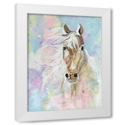 Magical Steed 1 White Modern Wood Framed Art Print by Charest, Doris