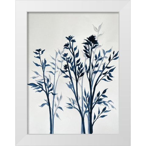 Blue Hue Inspiration 1 White Modern Wood Framed Art Print by Charest, Doris