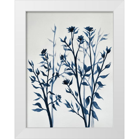 Blue Hue Inspiration 2 White Modern Wood Framed Art Print by Charest, Doris