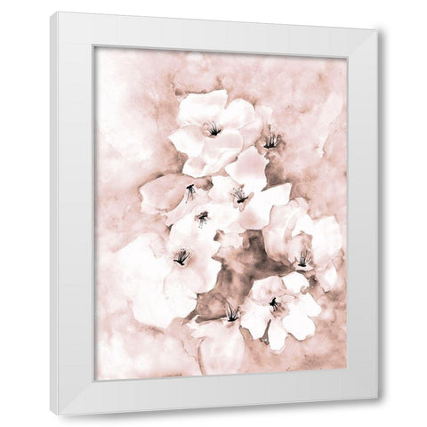 Soft Florals 1 White Modern Wood Framed Art Print by Charest, Doris