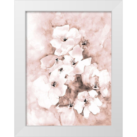 Soft Florals 1 White Modern Wood Framed Art Print by Charest, Doris