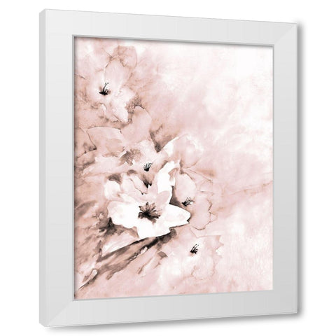 Soft Florals 2 White Modern Wood Framed Art Print by Charest, Doris