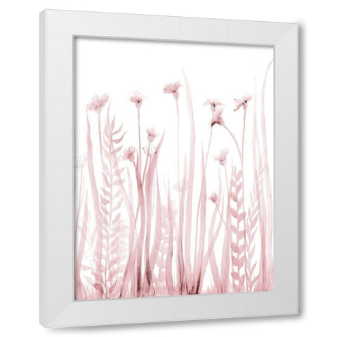 Soft Blooms 1 White Modern Wood Framed Art Print by Charest, Doris