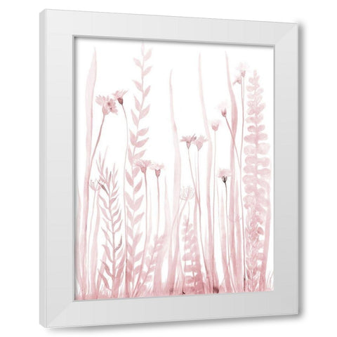 Soft Blooms 2 White Modern Wood Framed Art Print by Charest, Doris