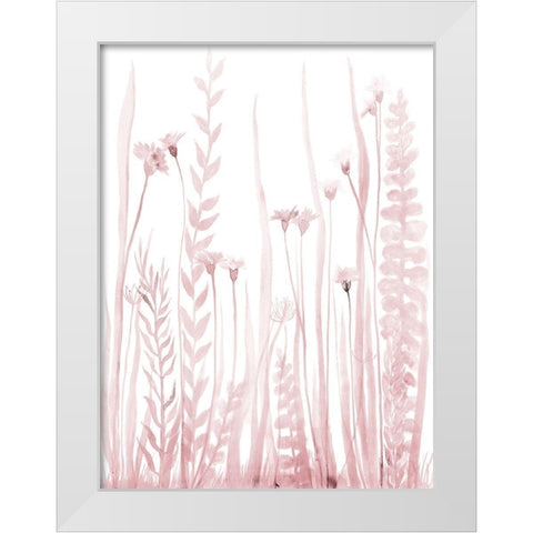 Soft Blooms 2 White Modern Wood Framed Art Print by Charest, Doris