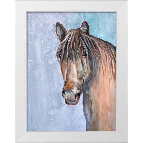 Gentle Stallion 2 White Modern Wood Framed Art Print by Charest, Doris