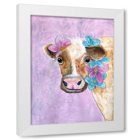 Hey Girl 1 White Modern Wood Framed Art Print by Charest, Doris