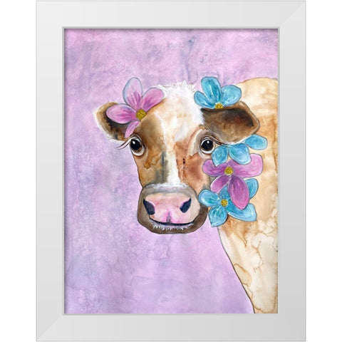 Hey Girl 1 White Modern Wood Framed Art Print by Charest, Doris