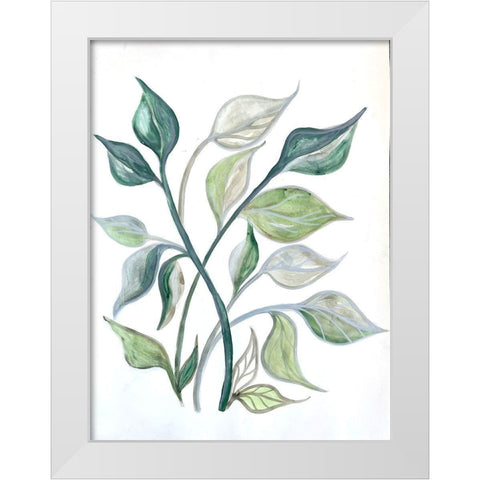 Surfaced Growth 1 White Modern Wood Framed Art Print by Charest, Doris