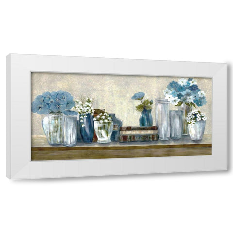 Floral Desk White Modern Wood Framed Art Print by Charest, Doris