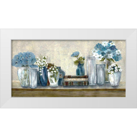 Floral Desk White Modern Wood Framed Art Print by Charest, Doris