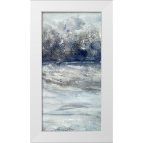 Restless Beaches 1 White Modern Wood Framed Art Print by Charest, Doris