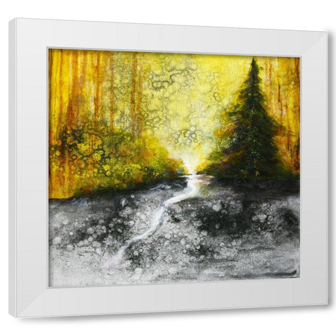 Path To The Edge 2020  White Modern Wood Framed Art Print by Charest, Doris