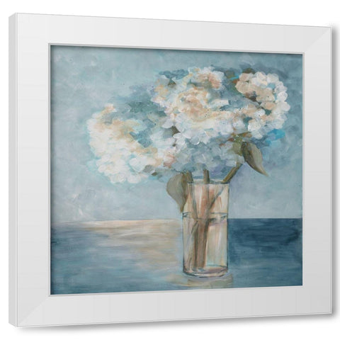 Serenity White Modern Wood Framed Art Print by Charest, Doris