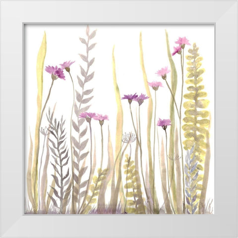 Garden Blooms 2 White Modern Wood Framed Art Print by Charest, Doris