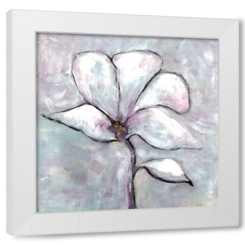 Cherished Bloom 2 White Modern Wood Framed Art Print by Charest, Doris