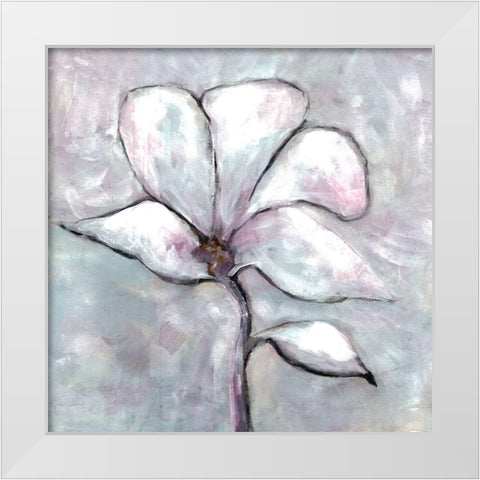 Cherished Bloom 2 White Modern Wood Framed Art Print by Charest, Doris